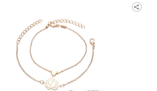 FABULA Pack of 4 Gold-Plated Anklets - Image 3